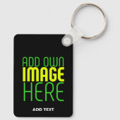 MODERNE BEWERKBARE EENVOUDIGE ZWARTE AFBEELDING TE SLEUTELHANGER (Achterkant)