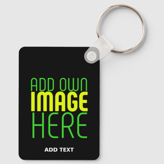 MODERNE BEWERKBARE EENVOUDIGE ZWARTE AFBEELDING TE SLEUTELHANGER (Achterkant)