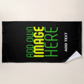 MODERNE BEWERKBARE EENVOUDIGE ZWARTE AFBEELDING TE STRANDLAKEN (Voorkant)