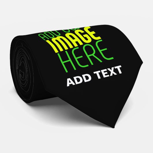 MODERNE BEWERKBARE EENVOUDIGE ZWARTE AFBEELDING TE STROPDAS (Opgerold)