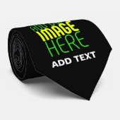 MODERNE BEWERKBARE EENVOUDIGE ZWARTE AFBEELDING TE STROPDAS (Opgerold)