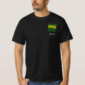 MODERNE BEWERKBARE EENVOUDIGE ZWARTE AFBEELDING TE T-SHIRT (Voorkant)
