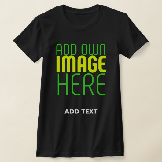 MODERNE BEWERKBARE EENVOUDIGE ZWARTE AFBEELDING TE T-SHIRT (Laagn)