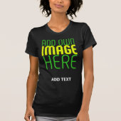 MODERNE BEWERKBARE EENVOUDIGE ZWARTE AFBEELDING TE T-SHIRT (Voorkant)