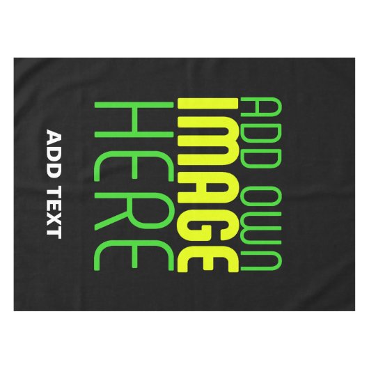 MODERNE BEWERKBARE EENVOUDIGE ZWARTE AFBEELDING TE TAFELKLEED (Voorkant (Horizontaal))