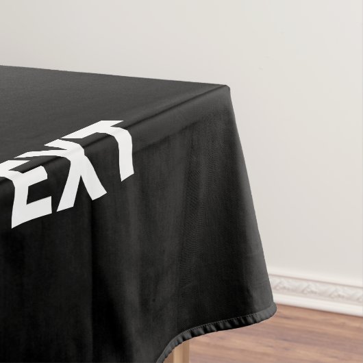 MODERNE BEWERKBARE EENVOUDIGE ZWARTE AFBEELDING TE TAFELKLEED (Voorbeeld)