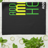 MODERNE BEWERKBARE EENVOUDIGE ZWARTE AFBEELDING TE THEEDOEK (Gevouwen)