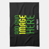 MODERNE BEWERKBARE EENVOUDIGE ZWARTE AFBEELDING TE THEEDOEK (Verticaal)