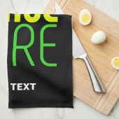 MODERNE BEWERKBARE EENVOUDIGE ZWARTE AFBEELDING TE THEEDOEK (Quarter Fold)