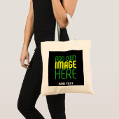 MODERNE BEWERKBARE EENVOUDIGE ZWARTE AFBEELDING TE TOTE BAG (Voorkant (product))
