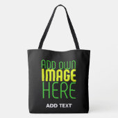 MODERNE BEWERKBARE EENVOUDIGE ZWARTE AFBEELDING TE TOTE BAG (Achterkant)
