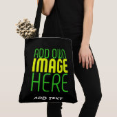 MODERNE BEWERKBARE EENVOUDIGE ZWARTE AFBEELDING TE TOTE BAG (Dichtbij)