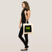MODERNE BEWERKBARE EENVOUDIGE ZWARTE AFBEELDING TE TOTE BAG (Voorkant (model))