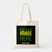 MODERNE BEWERKBARE EENVOUDIGE ZWARTE AFBEELDING TE TOTE BAG (Achterkant)
