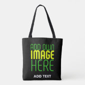 MODERNE BEWERKBARE EENVOUDIGE ZWARTE AFBEELDING TE TOTE BAG (Achterkant)