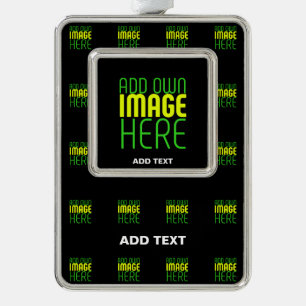 MODERNE BEWERKBARE EENVOUDIGE ZWARTE AFBEELDING TE VERZILVERD OMLIJST ORNAMENT