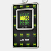 MODERNE BEWERKBARE EENVOUDIGE ZWARTE AFBEELDING TE VERZILVERD OMLIJST ORNAMENT (Links)