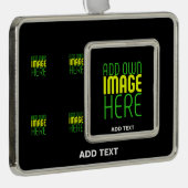 MODERNE BEWERKBARE EENVOUDIGE ZWARTE AFBEELDING TE VERZILVERD OMLIJST ORNAMENT (Rechts)