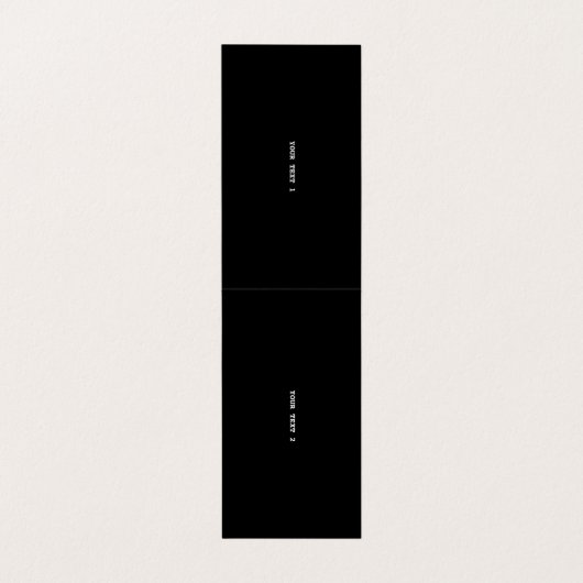 MODERNE BEWERKBARE EENVOUDIGE ZWARTE AFBEELDING TE VISITEKAARTJE (Binnenkant ongevouwen)