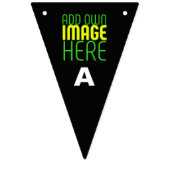 MODERNE BEWERKBARE EENVOUDIGE ZWARTE AFBEELDING TE VLAGGETJES (Eerste vlag)