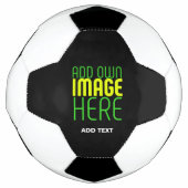 MODERNE BEWERKBARE EENVOUDIGE ZWARTE AFBEELDING TE VOETBAL (Voorkant)