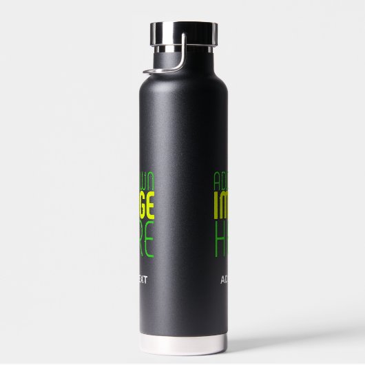 MODERNE BEWERKBARE EENVOUDIGE ZWARTE AFBEELDING TE WATERFLES (Rechts)