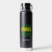 MODERNE BEWERKBARE EENVOUDIGE ZWARTE AFBEELDING TE WATERFLES (Achterkant)