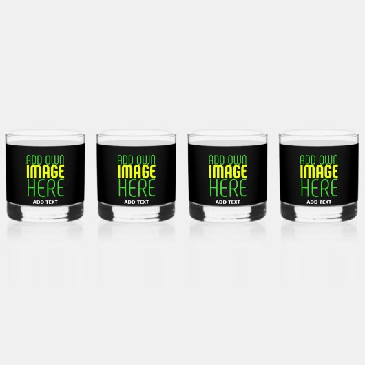 MODERNE BEWERKBARE EENVOUDIGE ZWARTE AFBEELDING TE WHISKY GLAS (Voorkant)