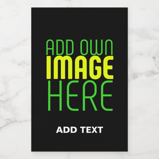 MODERNE BEWERKBARE EENVOUDIGE ZWARTE AFBEELDING TE WIJN ETIKET (Enkel label)