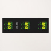 MODERNE BEWERKBARE EENVOUDIGE ZWARTE AFBEELDING TE YOGAMAT (Achterkant (horizontaal))