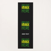 MODERNE BEWERKBARE EENVOUDIGE ZWARTE AFBEELDING TE YOGAMAT (Achterkant)