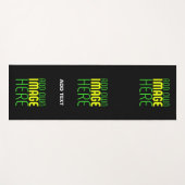 MODERNE BEWERKBARE EENVOUDIGE ZWARTE AFBEELDING TE YOGAMAT (Voorkant (horizontaal))