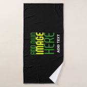 MODERNE BEWERKBARE EENVOUDIGE ZWARTE AFBEELDINGSTE BADHANDDOEK (Badhanddoek)