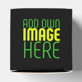 MODERNE BEWERKBARE EENVOUDIGE ZWARTE AFBEELDINGSTE BEDANKDOOSJES (Bovenkant)