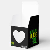 MODERNE BEWERKBARE EENVOUDIGE ZWARTE AFBEELDINGSTE BEDANKDOOSJES (Geopend)