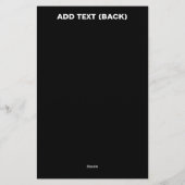 MODERNE BEWERKBARE EENVOUDIGE ZWARTE AFBEELDINGSTE BRIEFPAPIER (Achterkant)