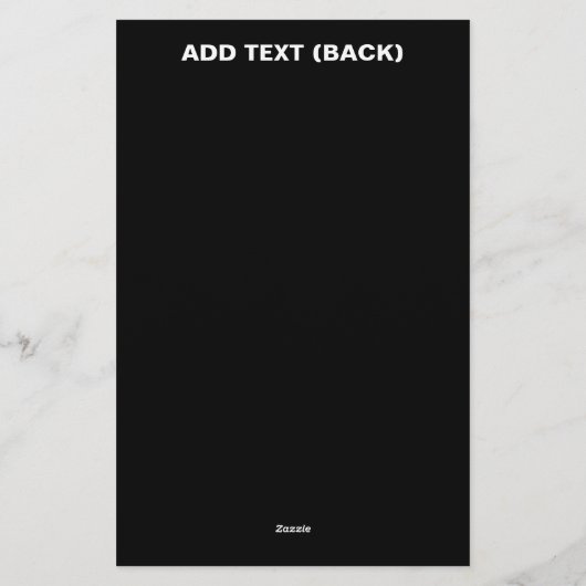 MODERNE BEWERKBARE EENVOUDIGE ZWARTE AFBEELDINGSTE BRIEFPAPIER (Achterkant)
