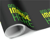 MODERNE BEWERKBARE EENVOUDIGE ZWARTE AFBEELDINGSTE CADEAUPAPIER (Rol Hoek)