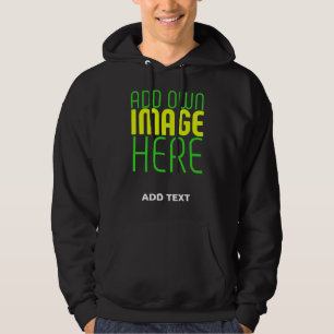 MODERNE BEWERKBARE EENVOUDIGE ZWARTE AFBEELDINGSTE HOODIE