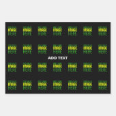 MODERNE BEWERKBARE EENVOUDIGE ZWARTE AFBEELDINGSTE INPAKPAPIER VEL (Voorkant 2)