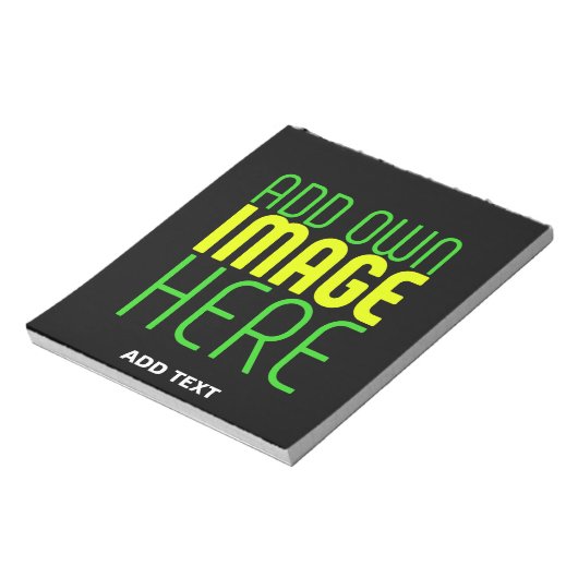 MODERNE BEWERKBARE EENVOUDIGE ZWARTE AFBEELDINGSTE NOTITIEBLOK (Linkerzijde)