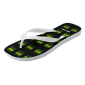 MODERNE BEWERKBARE EENVOUDIGE ZWARTE AFBEELDINGSTE TEENSLIPPERS (Schuin)