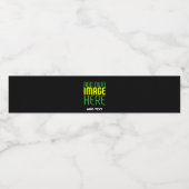 MODERNE BEWERKBARE EENVOUDIGE ZWARTE AFBEELDINGSTE WATERFLES ETIKET (Enkel label)