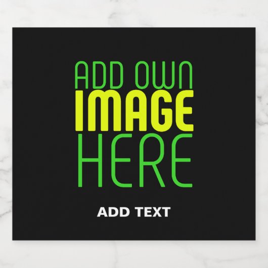 MODERNE BEWERKBARE EENVOUDIGE ZWARTE AFSBEELDING T BIER ETIKET (Enkel label)