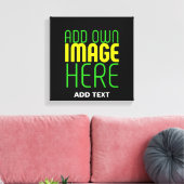 MODERNE BEWERKBARE EENVOUDIGE ZWARTE AFSBEELDING T CANVAS AFDRUK (Insitu (Woonkamer))