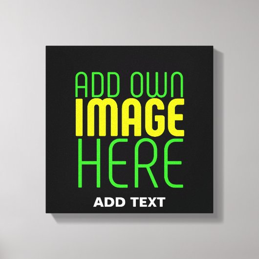 MODERNE BEWERKBARE EENVOUDIGE ZWARTE AFSBEELDING T CANVAS AFDRUK (Voorkant)