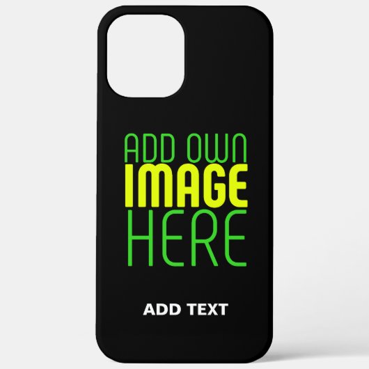 MODERNE BEWERKBARE EENVOUDIGE ZWARTE AFSBEELDING T Case-Mate iPhone CASE (Achterkant)
