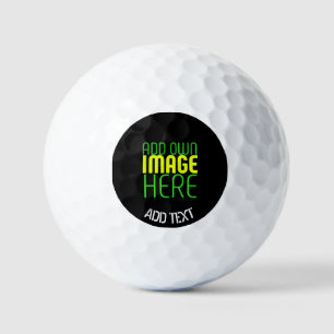 MODERNE BEWERKBARE EENVOUDIGE ZWARTE AFSBEELDING T GOLFBALLEN