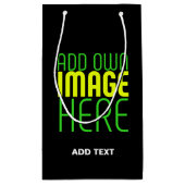 MODERNE BEWERKBARE EENVOUDIGE ZWARTE AFSBEELDING T KLEIN CADEAUZAKJE (Achterkant)