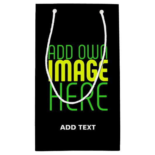 MODERNE BEWERKBARE EENVOUDIGE ZWARTE AFSBEELDING T KLEIN CADEAUZAKJE (Achterkant)